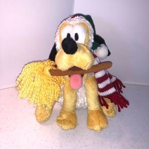 Walt Disney Parks Pluto as a Snowman Stuffed Toy